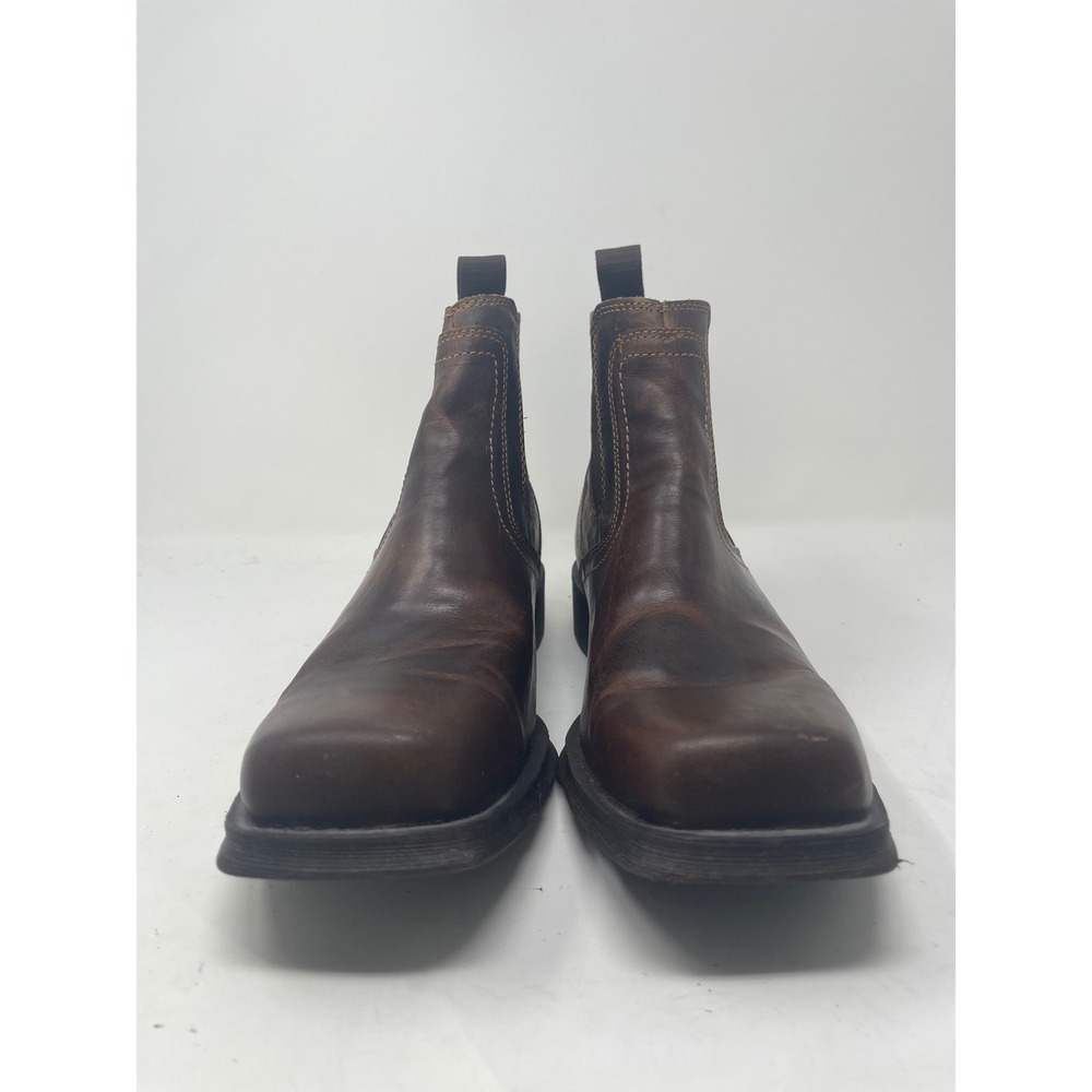 Ariat Midtown Rambler Chelsea Boots Men 9EE Brown Leather Square Toe Rock N Roll